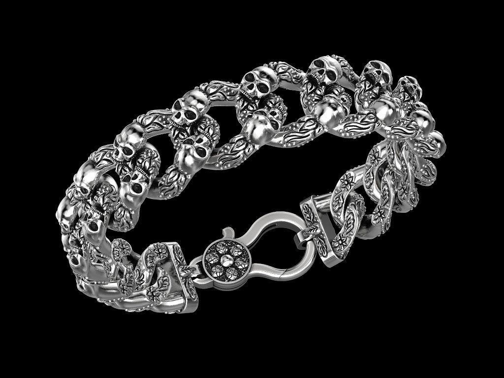 Bracelet for a real biker 3D print model_12