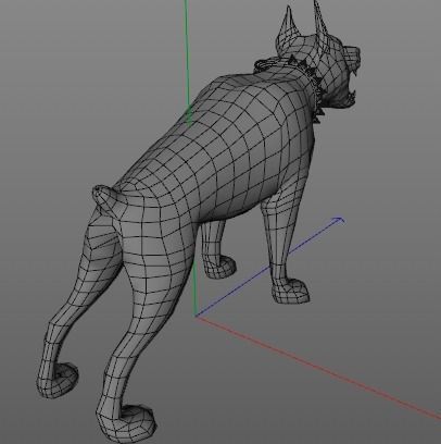 Doberman pinscher Low-poly 3D model_11