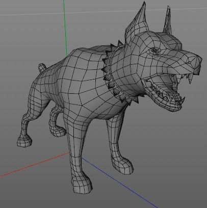 Doberman pinscher Low-poly 3D model_10