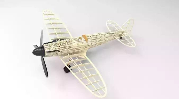 Model Spitfire fighter plane 3D model