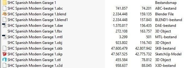 SHC Spanish Modern Garage 1 Free low-poly 3D model_3