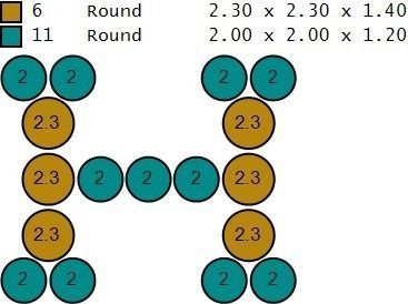 Letter H with diamonds 3D print model_3