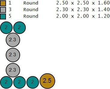 Letter L with diamonds 3D print model_3