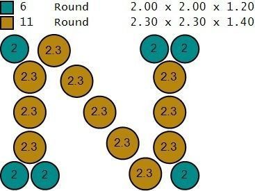 Letter N with diamonds 3D print model_3