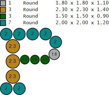 Letter P with diamonds 3D print model_3