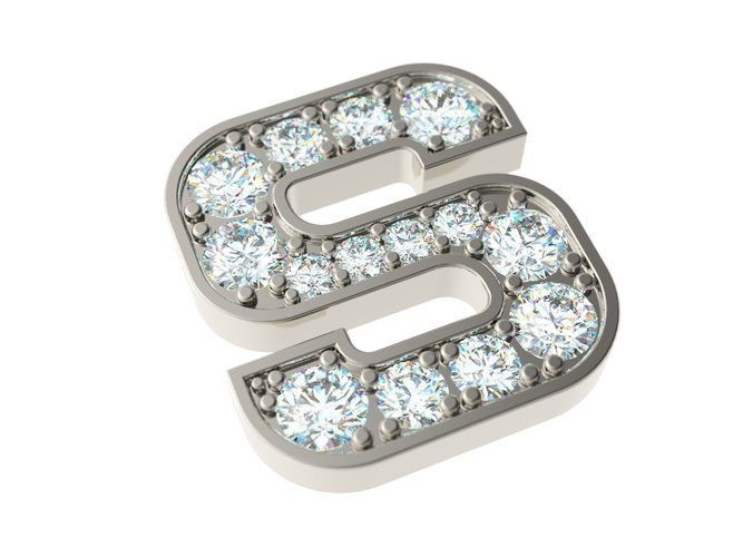 Letter S is made of diamonds