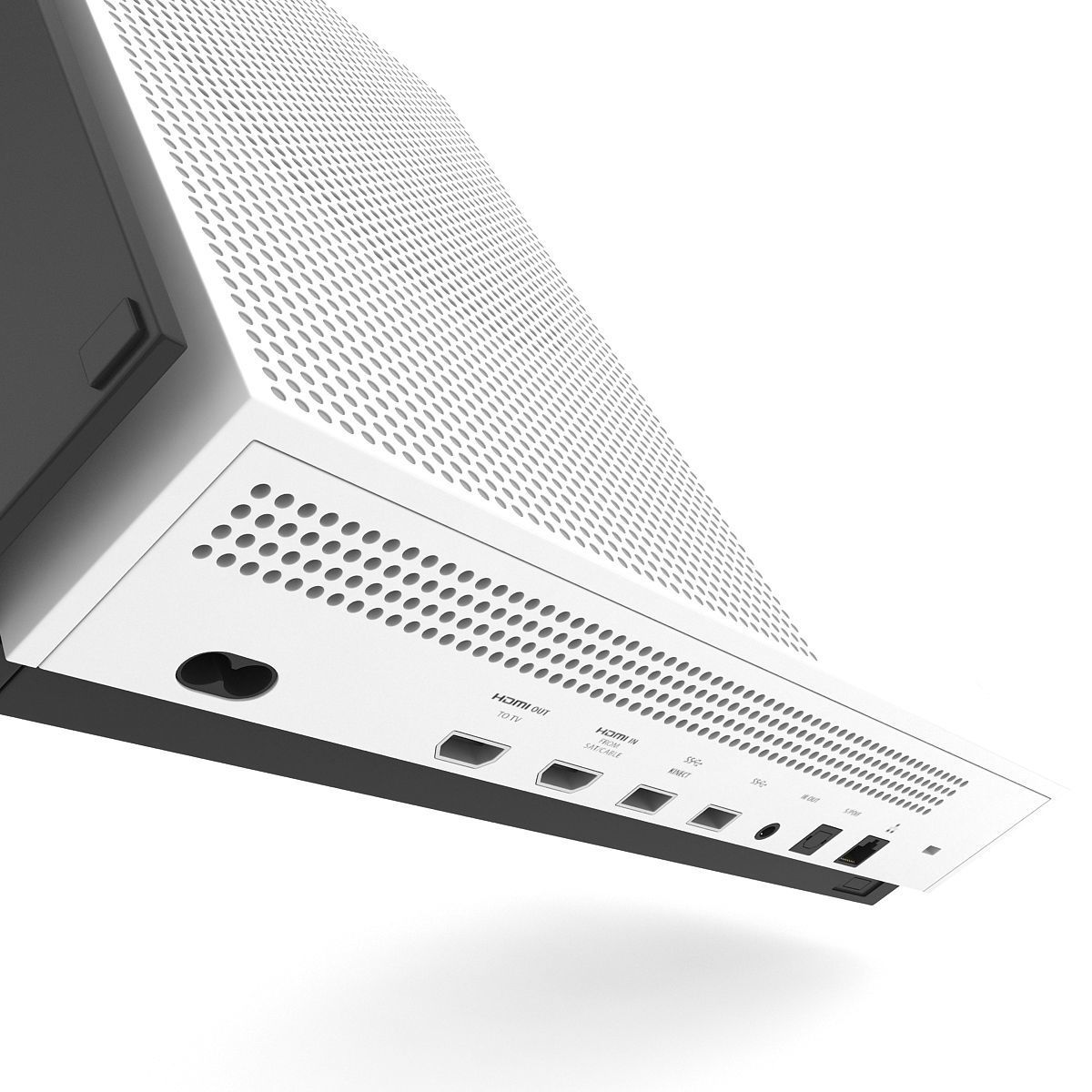 Xbox One S Console 3D model_2