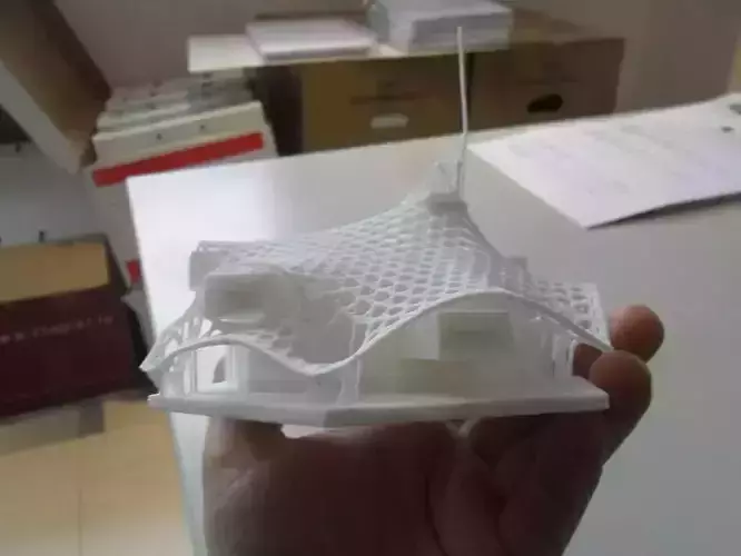 pompidou house made of paper 3D print model