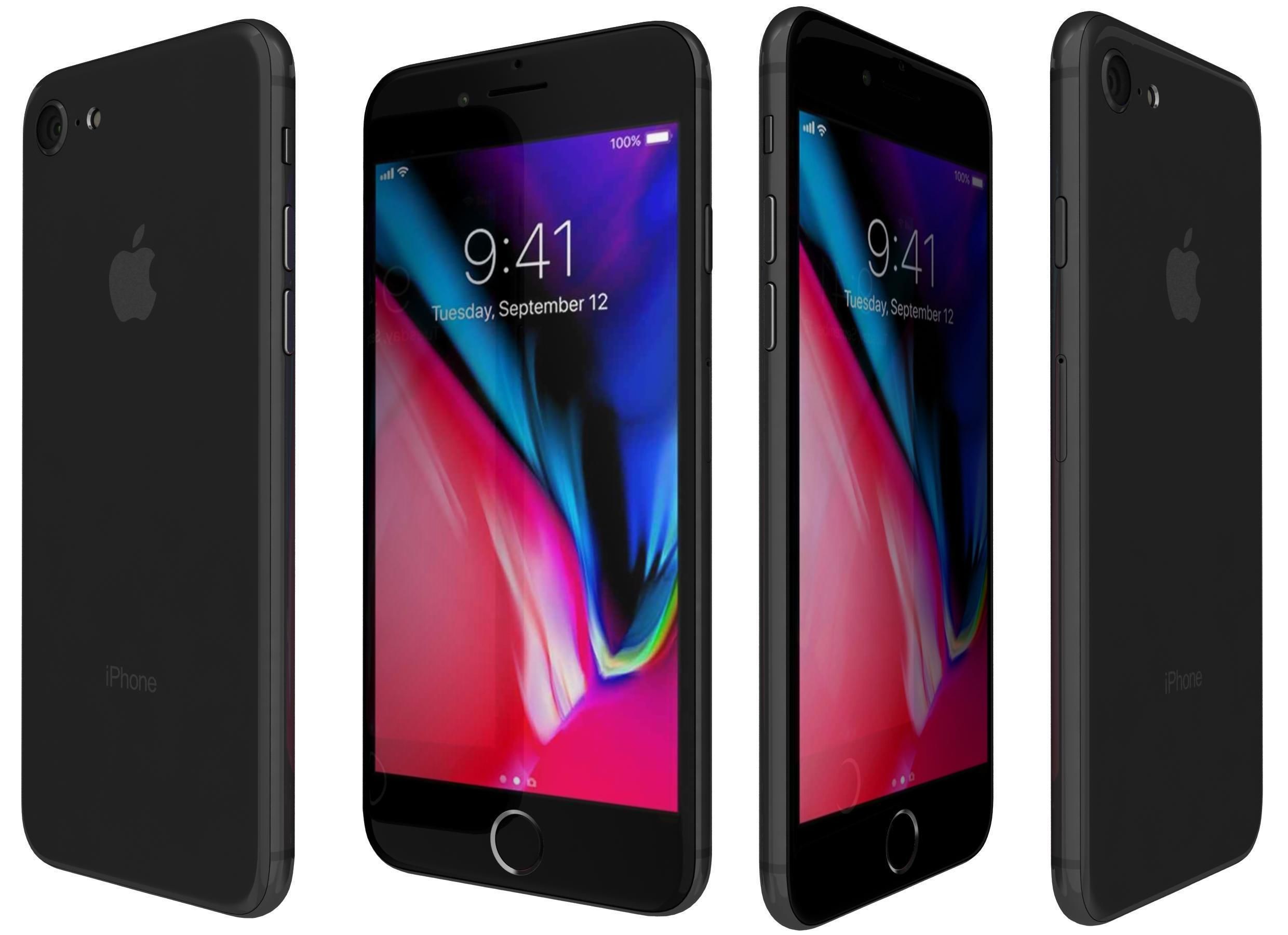 Apple iPhone 8 Space Gray 3D model_1