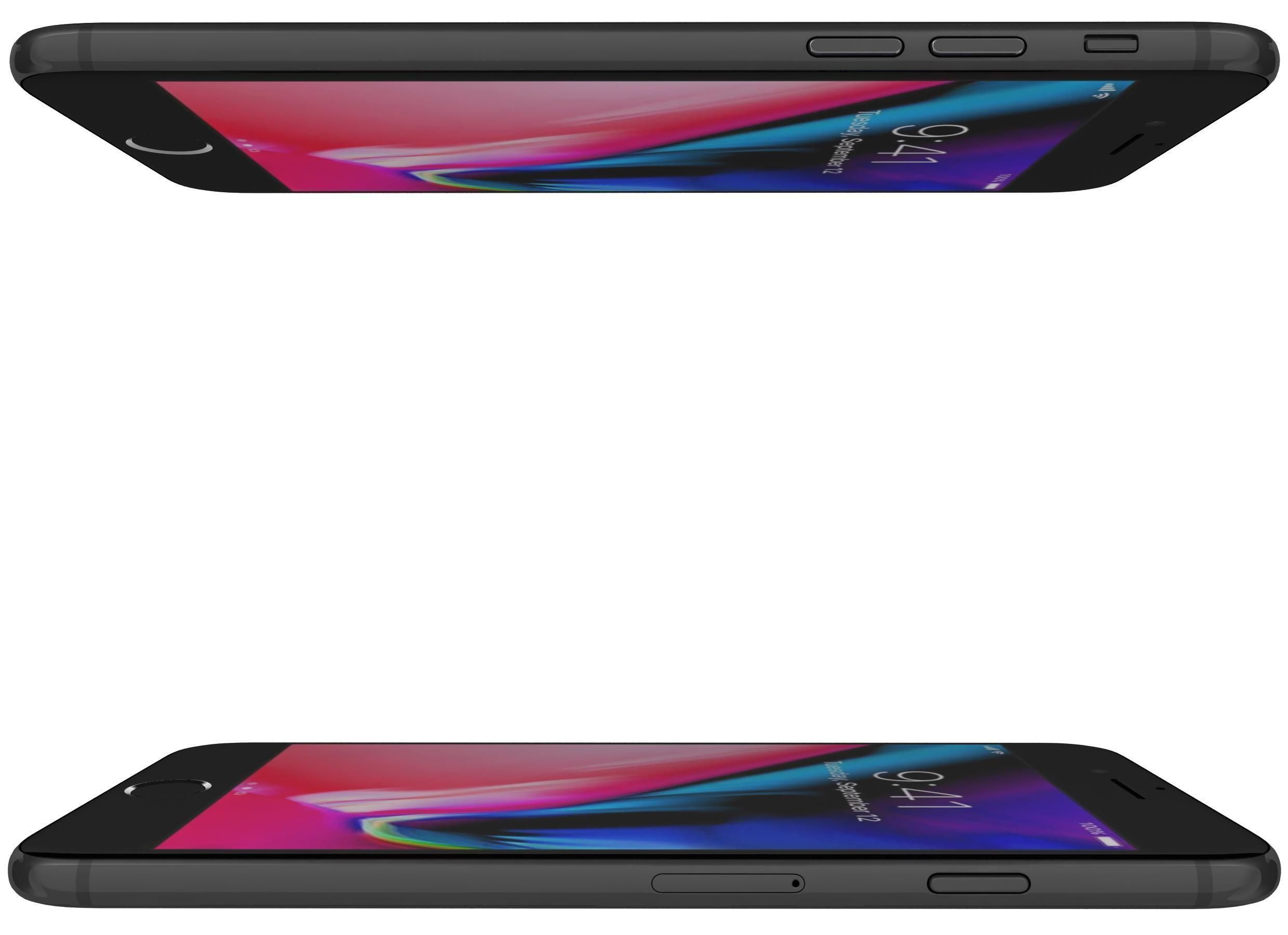 Apple iPhone 8 Space Gray 3D model_3