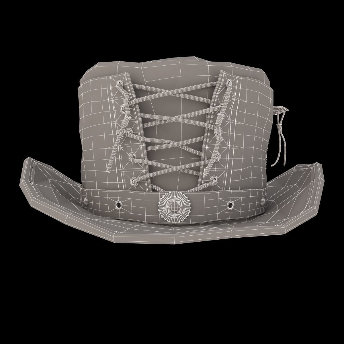 Vested Steampunk Top Hat 3D model_12