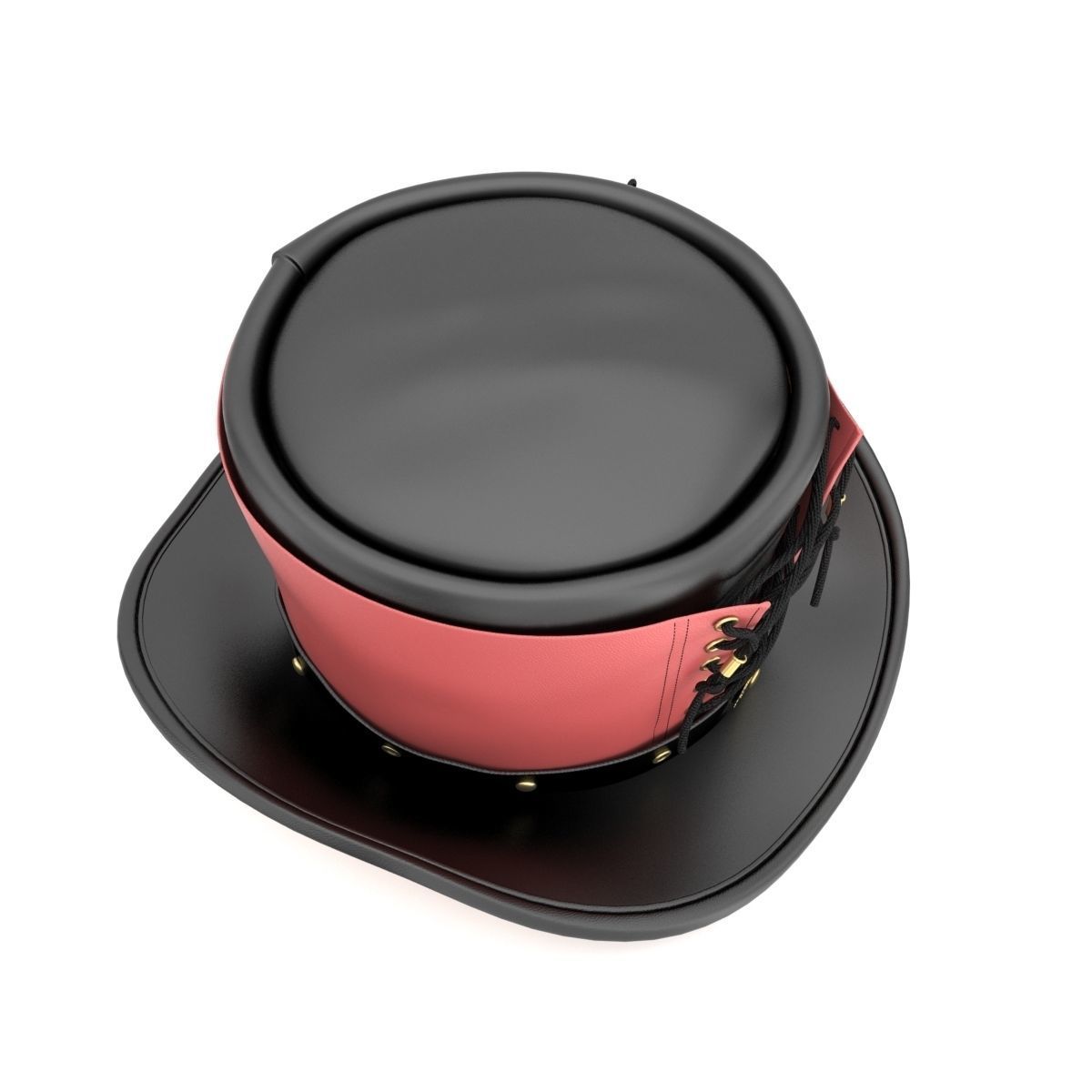 Vested Steampunk Top Hat 3D model_8