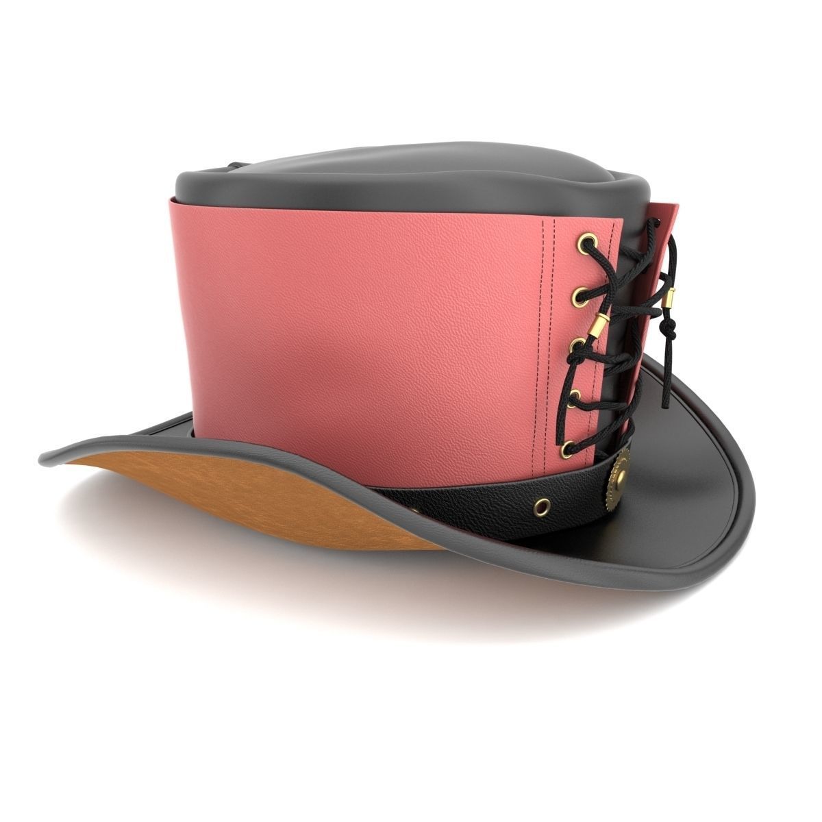 Vested Steampunk Top Hat 3D model_4