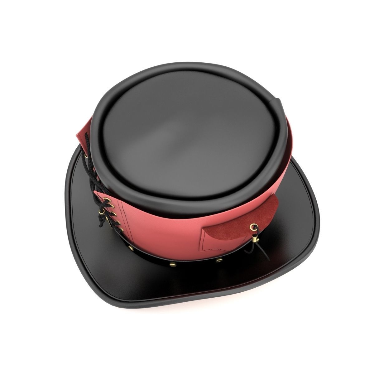 Vested Steampunk Top Hat 3D model_7