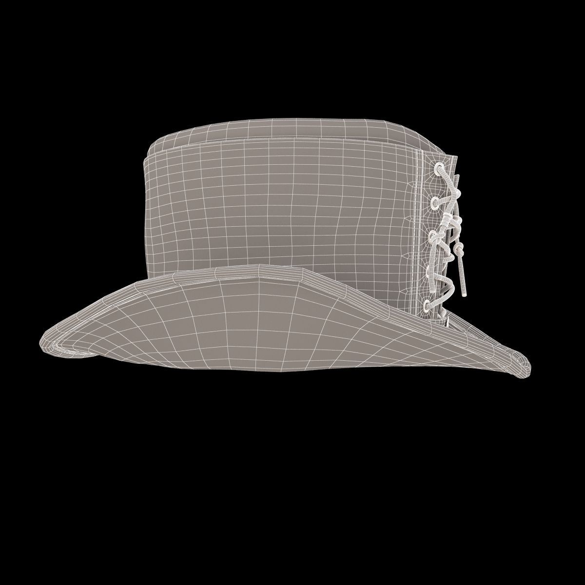 Vested Steampunk Top Hat 3D model_15