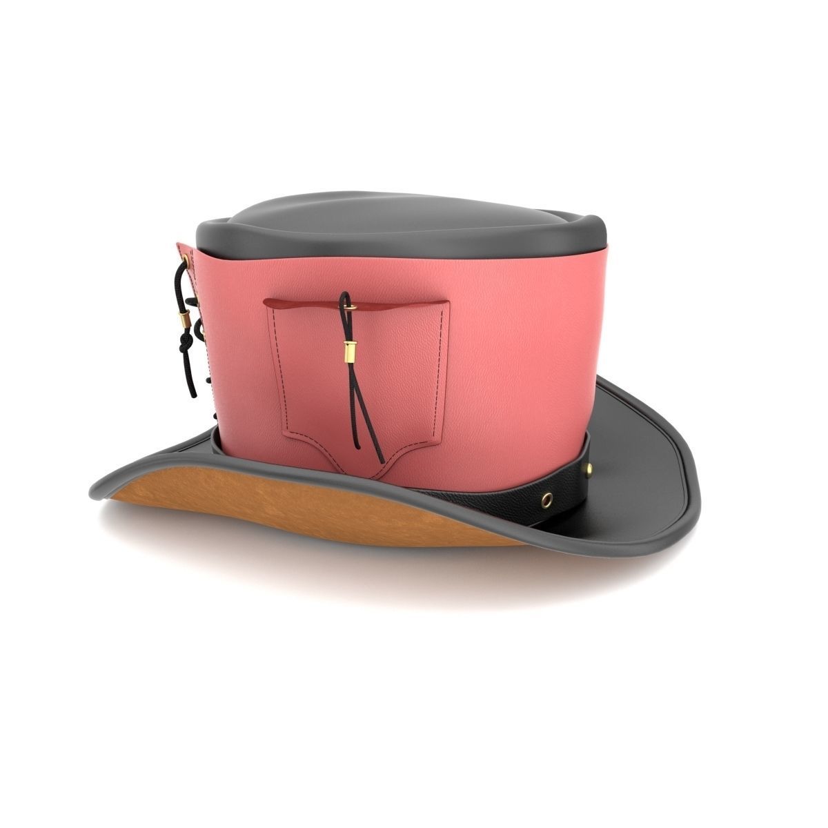 Vested Steampunk Top Hat 3D model_5