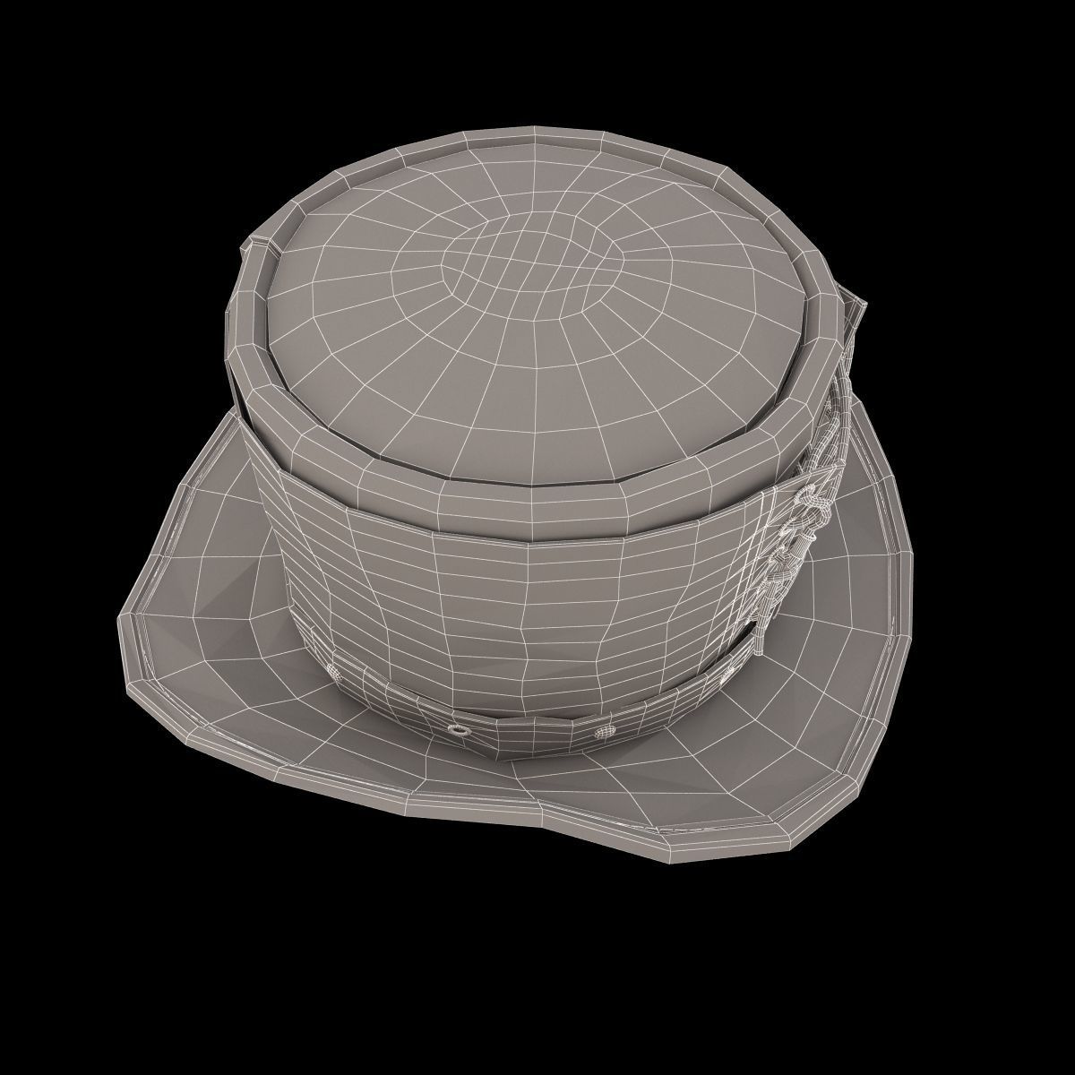 Vested Steampunk Top Hat 3D model_20