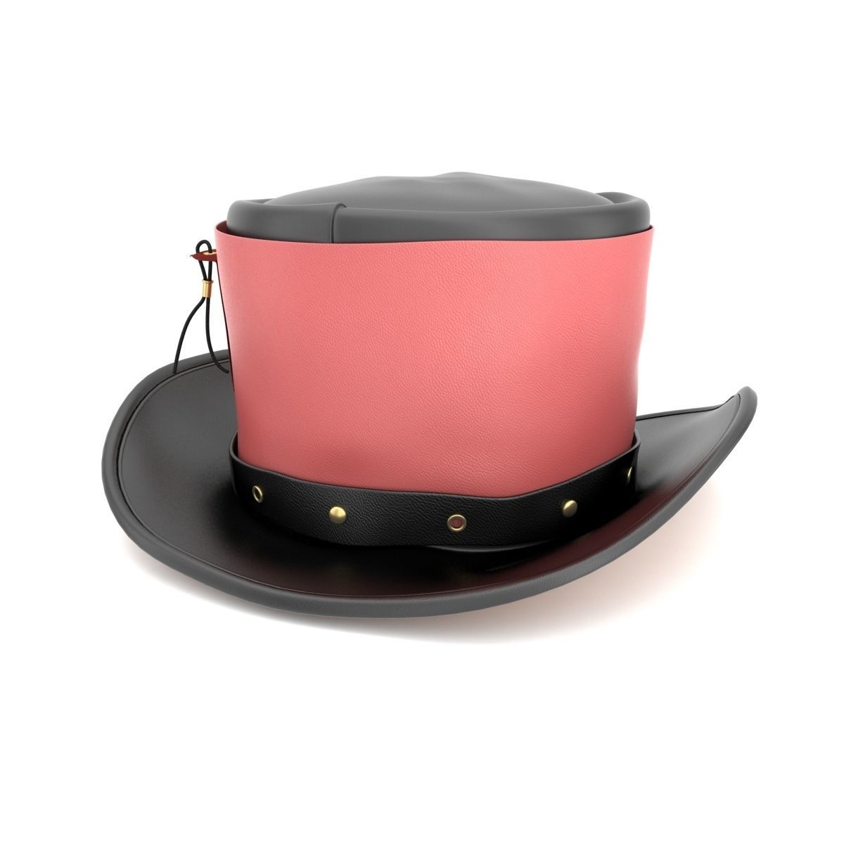Vested Steampunk Top Hat 3D model_6