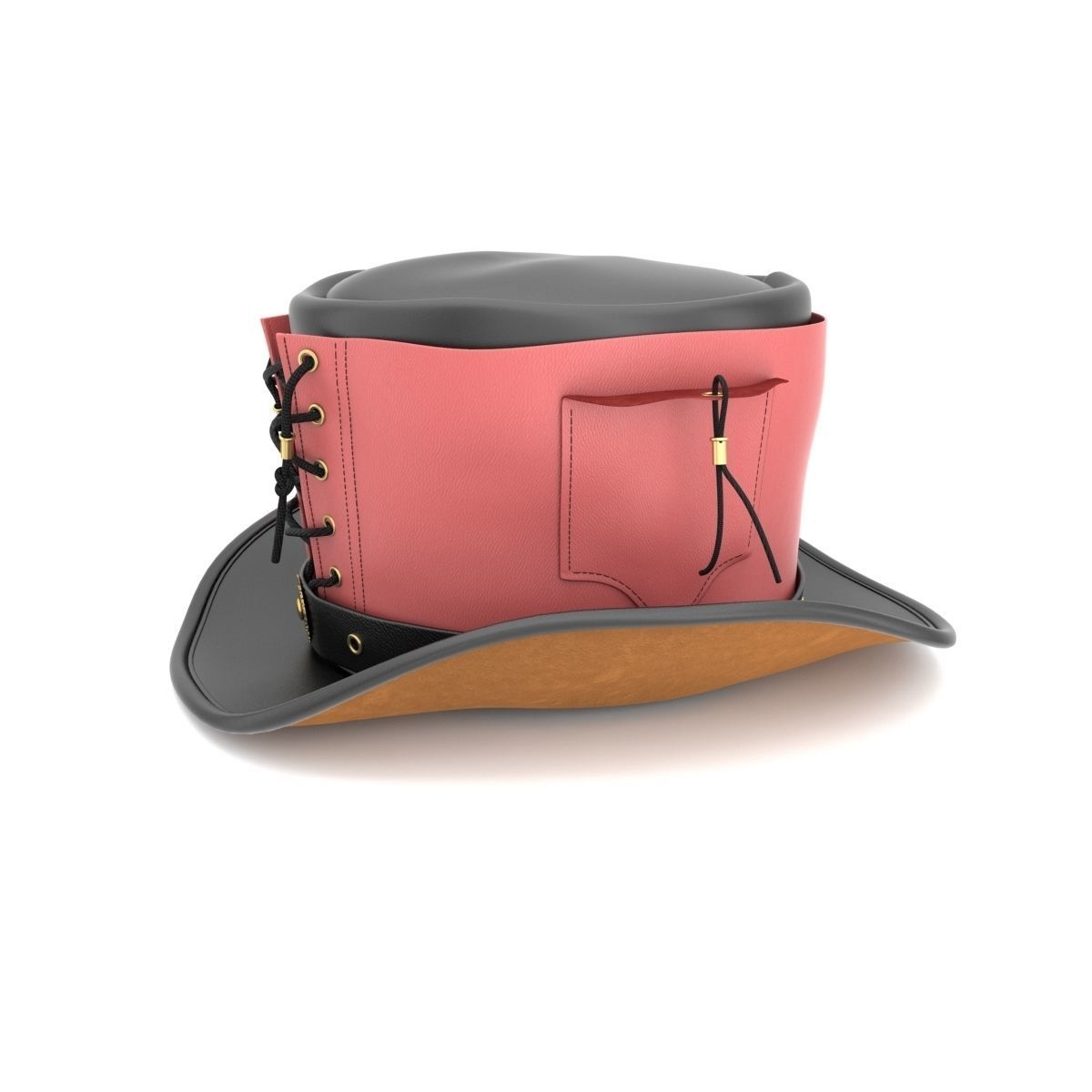 Vested Steampunk Top Hat 3D model_11