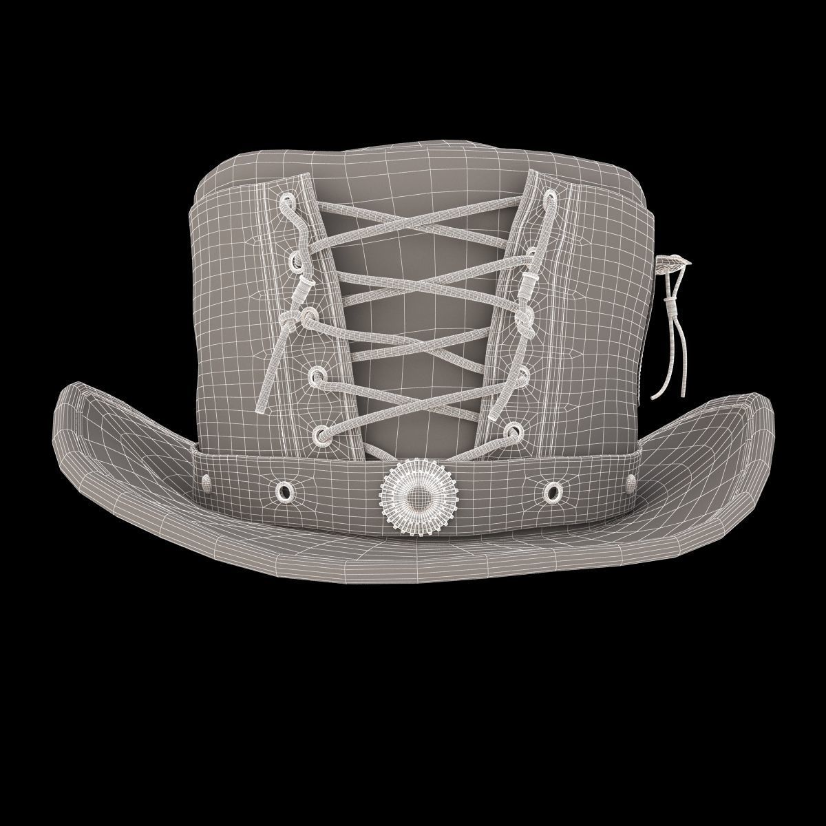 Vested Steampunk Top Hat 3D model_14