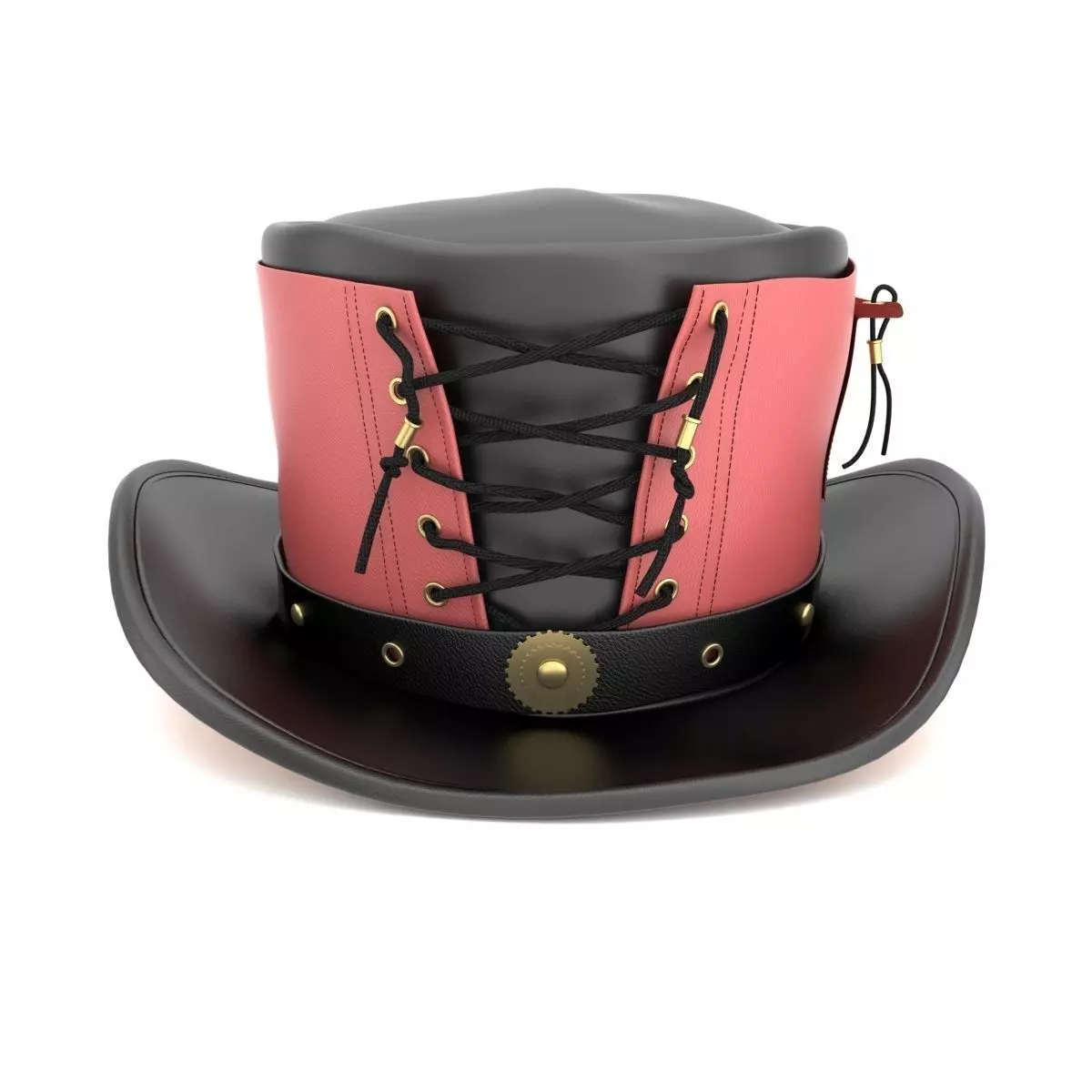Vested Steampunk Top Hat 3D model_0