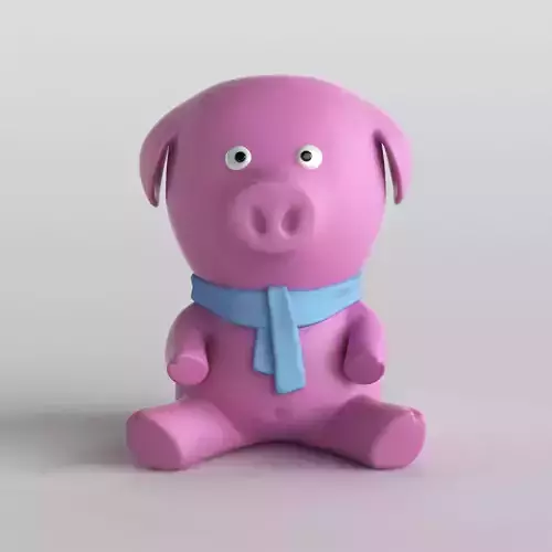 Toy Pig Animal Character 3D model