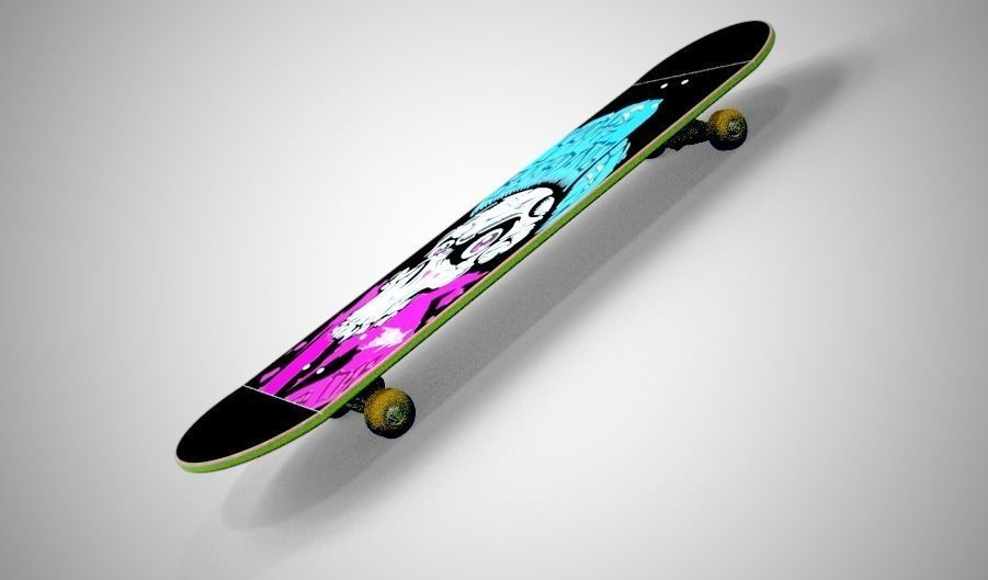 Skateboard design 3D model_6