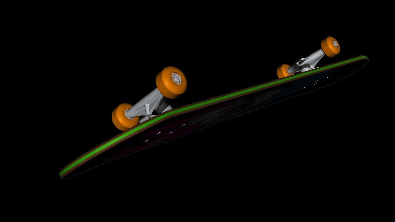 Skateboard design 3D model_11