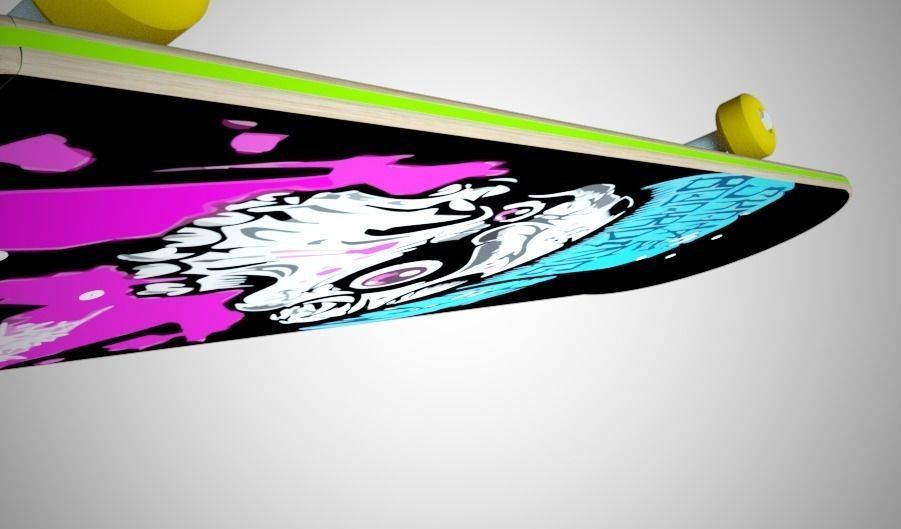 Skateboard design 3D model_2