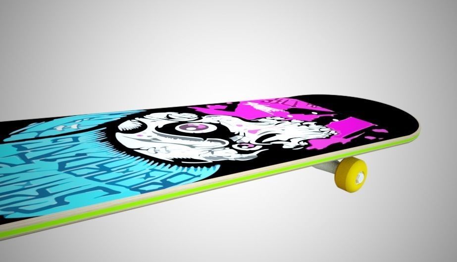 Skateboard design 3D model_1