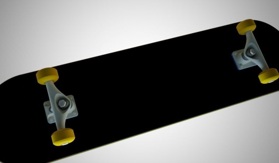 Skateboard design 3D model_9