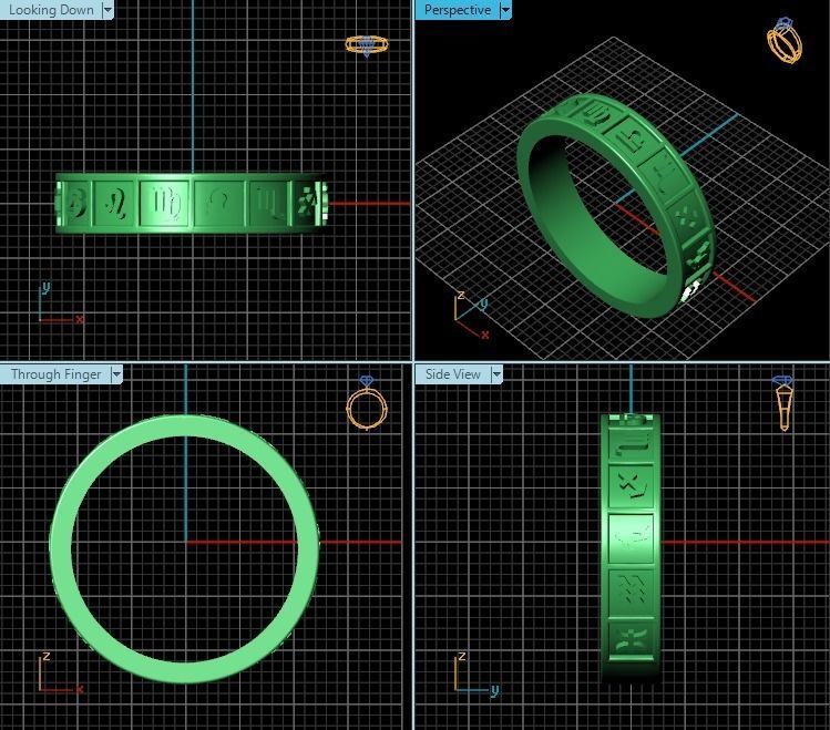 Ring R0374 3D print model_2