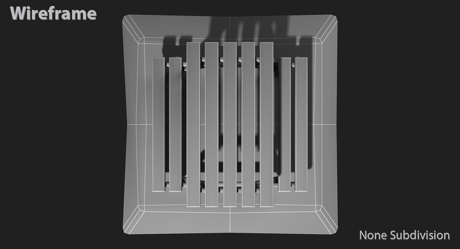 Picnic Table Low-poly 3D model_21