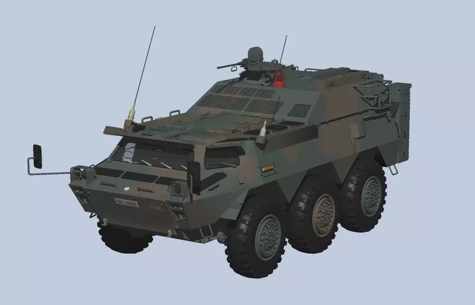 Japan Ground Self-Defense Force Chemical Protection Vehicles 3D model_0