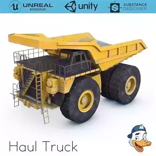 Haul Truck Low-poly 3D model