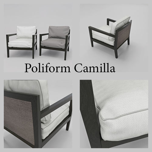 armchair poliform camilla 3D model
