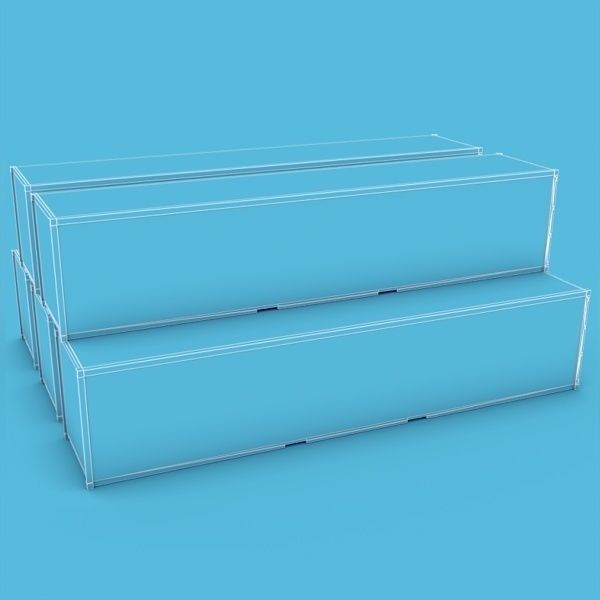 Container 40ft Low-poly 3D model_8