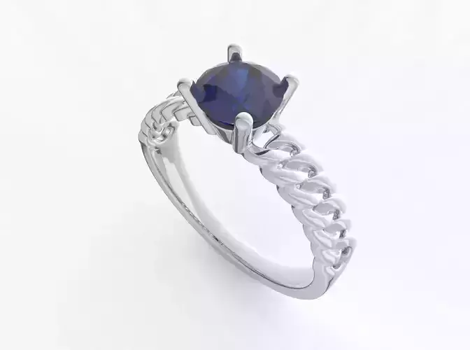 RING004 engagement ring with sapphire stone