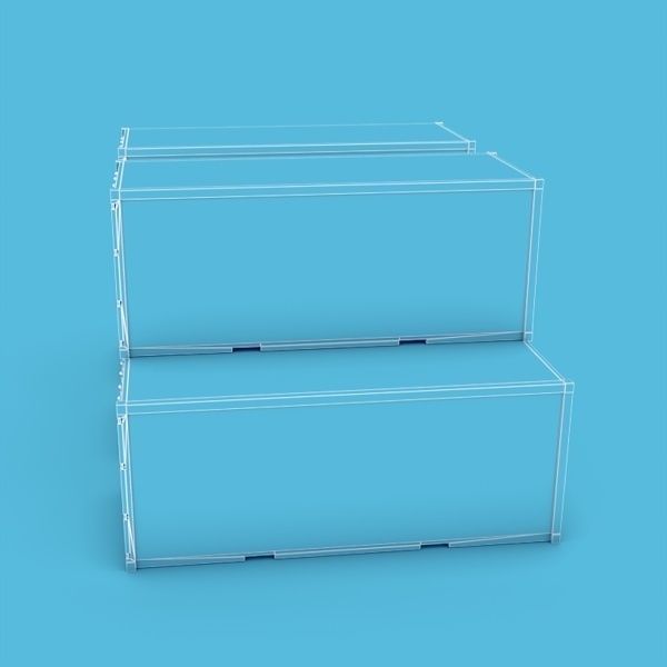 Container 20ft Low-poly 3D model_4