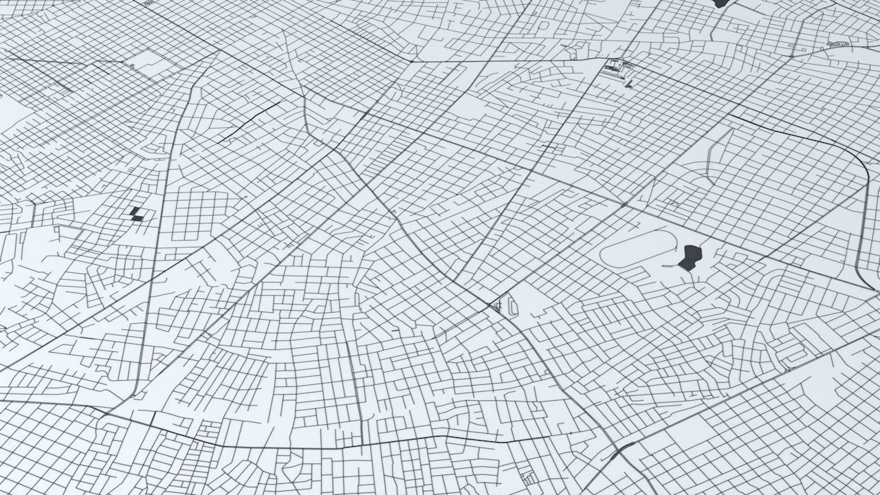 Asuncion Road Network and Streets 3D model_4