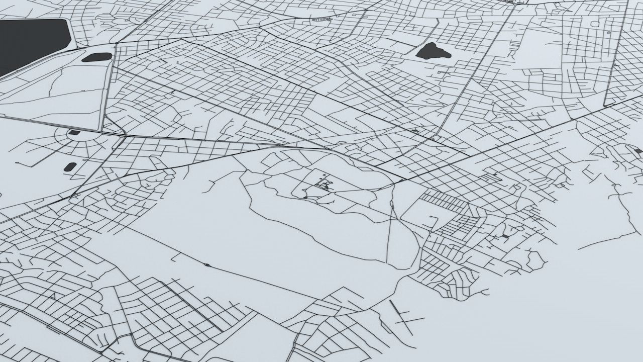 Asuncion Road Network and Streets 3D model_2