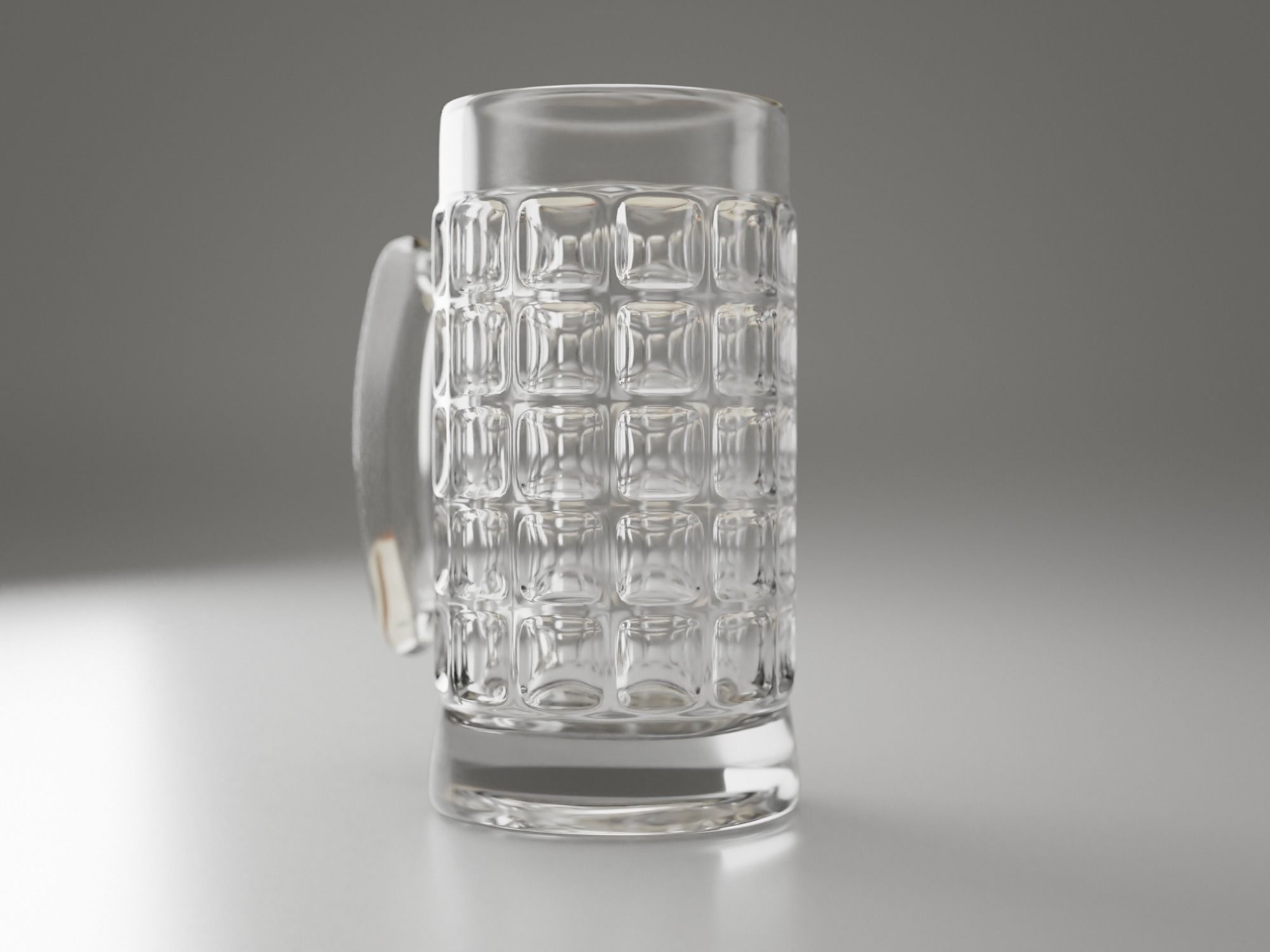 Dimpled Glass Beer Mug 3D model_2