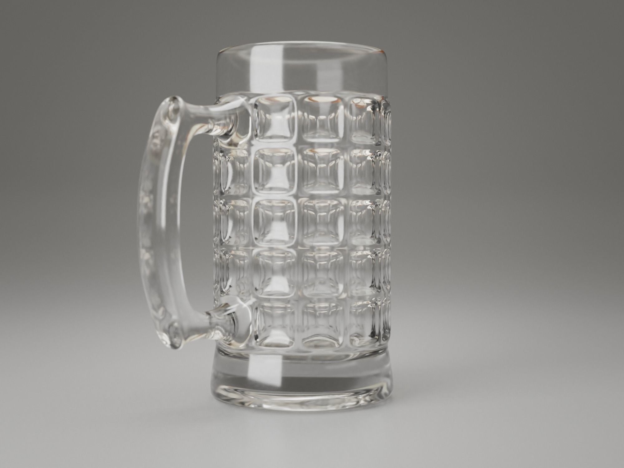 Dimpled Glass Beer Mug 3D model_6