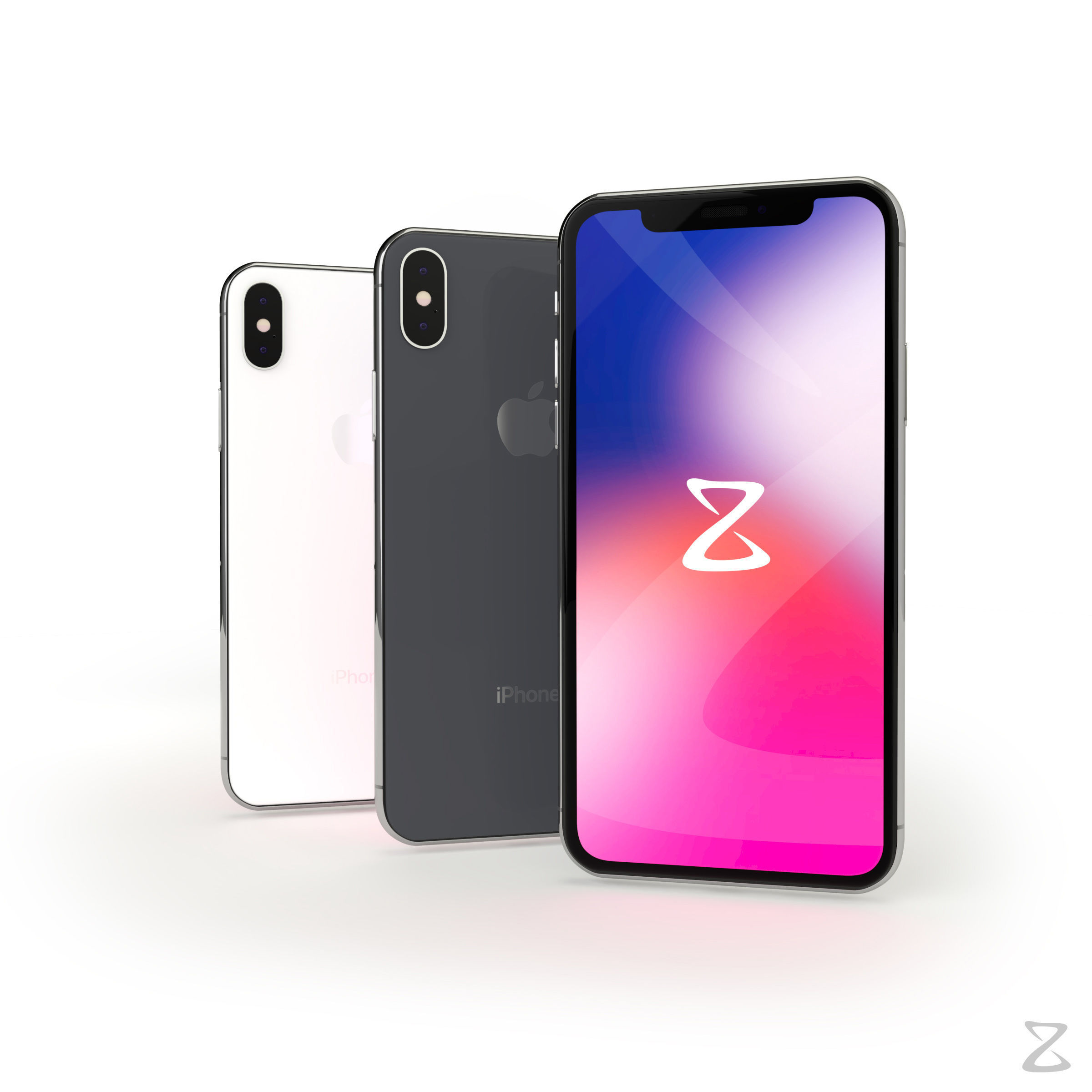 Apple iPhone X 3D model_3
