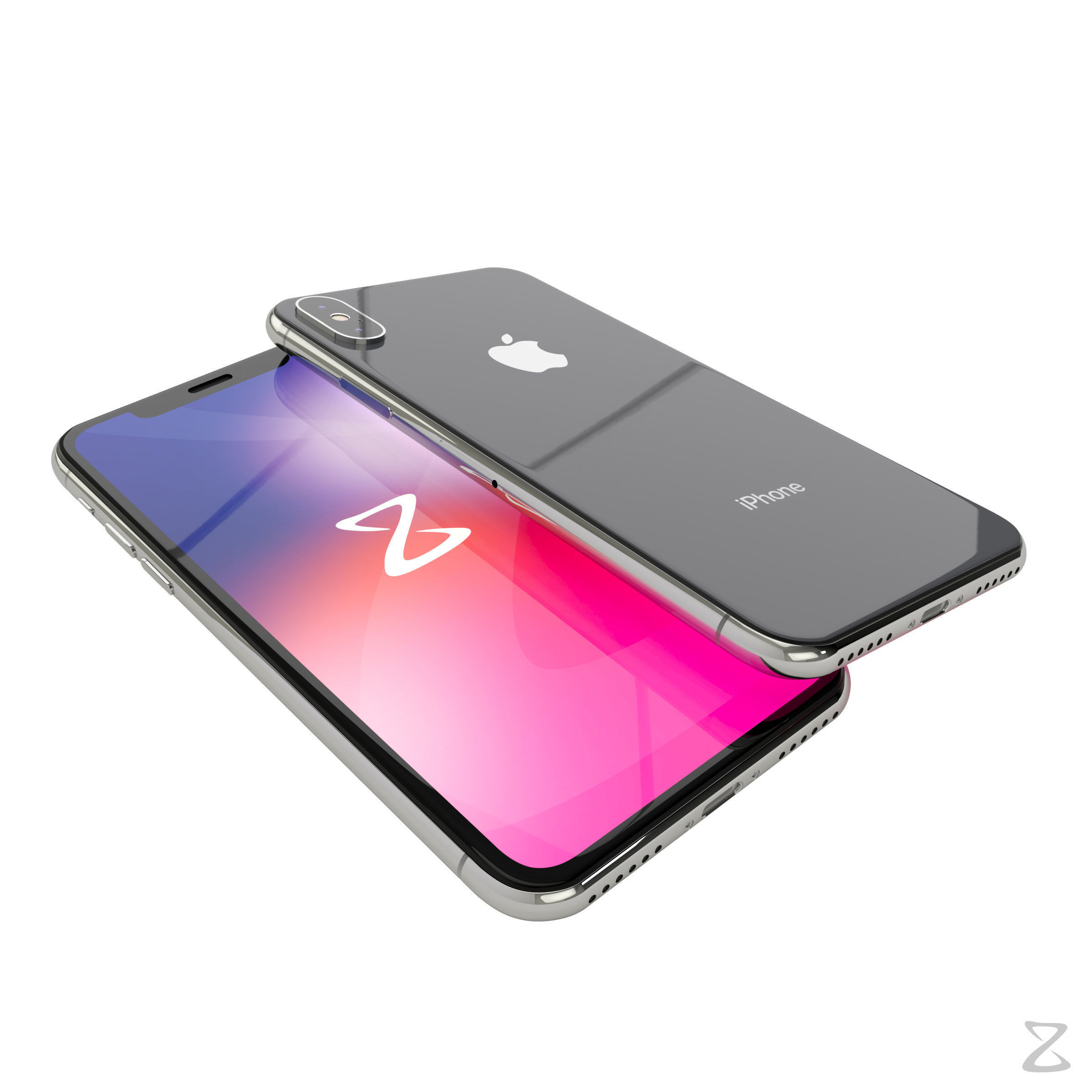 Apple iPhone X 3D model_1