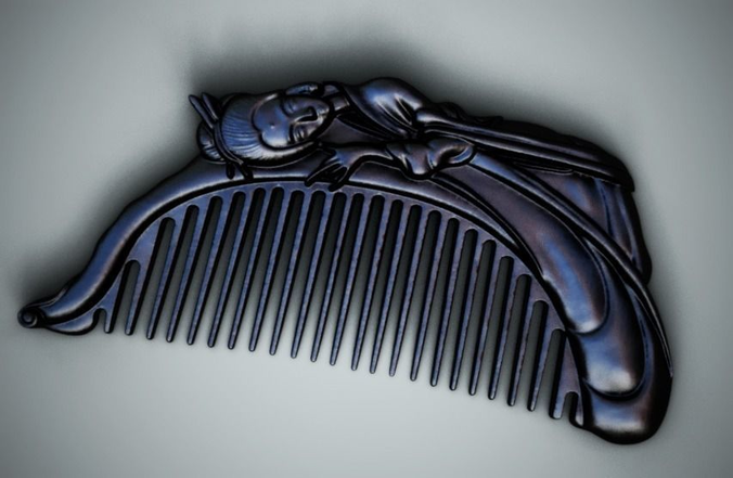 Comb  Peigne Low-poly 3D model