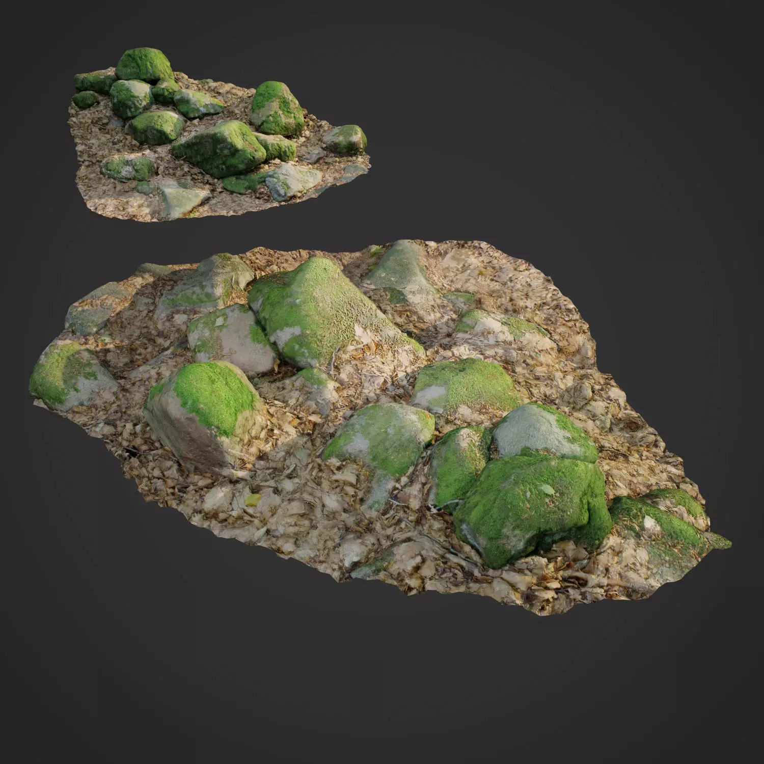 3d scanned nature stone 015 Low-poly 3D model_0