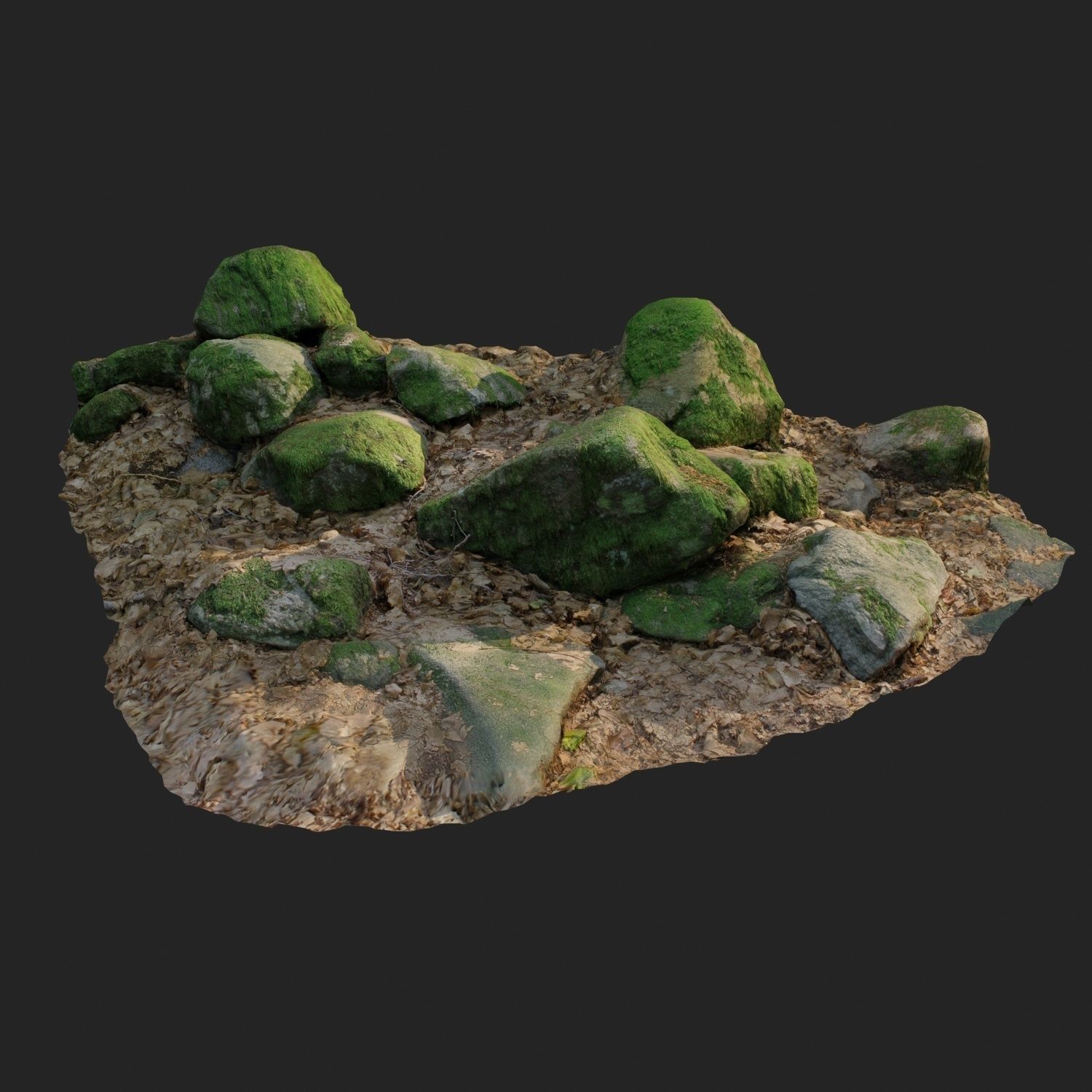 3d scanned nature stone 015 Low-poly 3D model_1