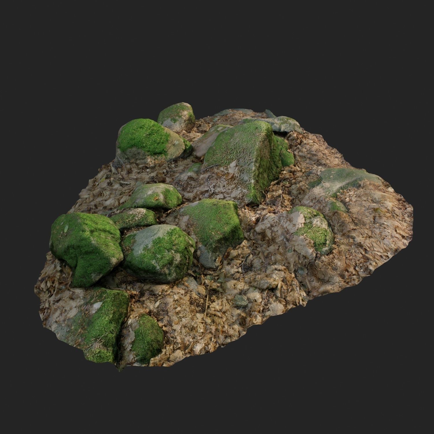 3d scanned nature stone 015 Low-poly 3D model_2