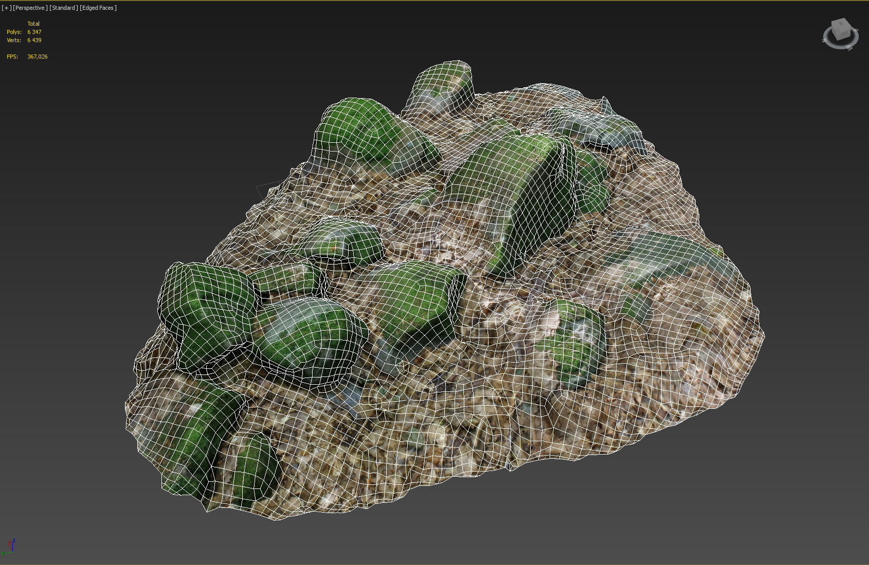 3d scanned nature stone 015 Low-poly 3D model_4
